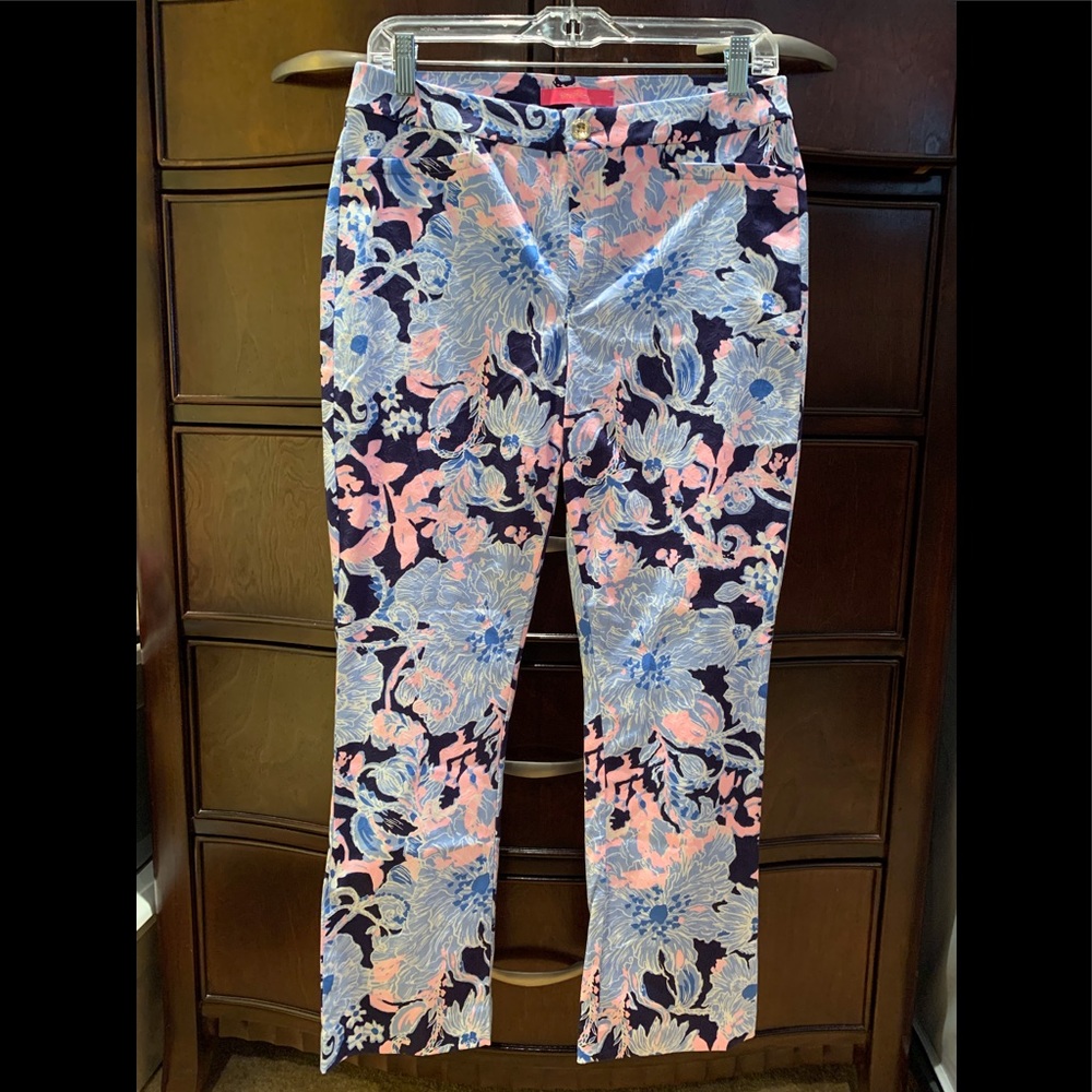 Lilly Pulitzer Kelly High Rise Crop Flare Sz 8